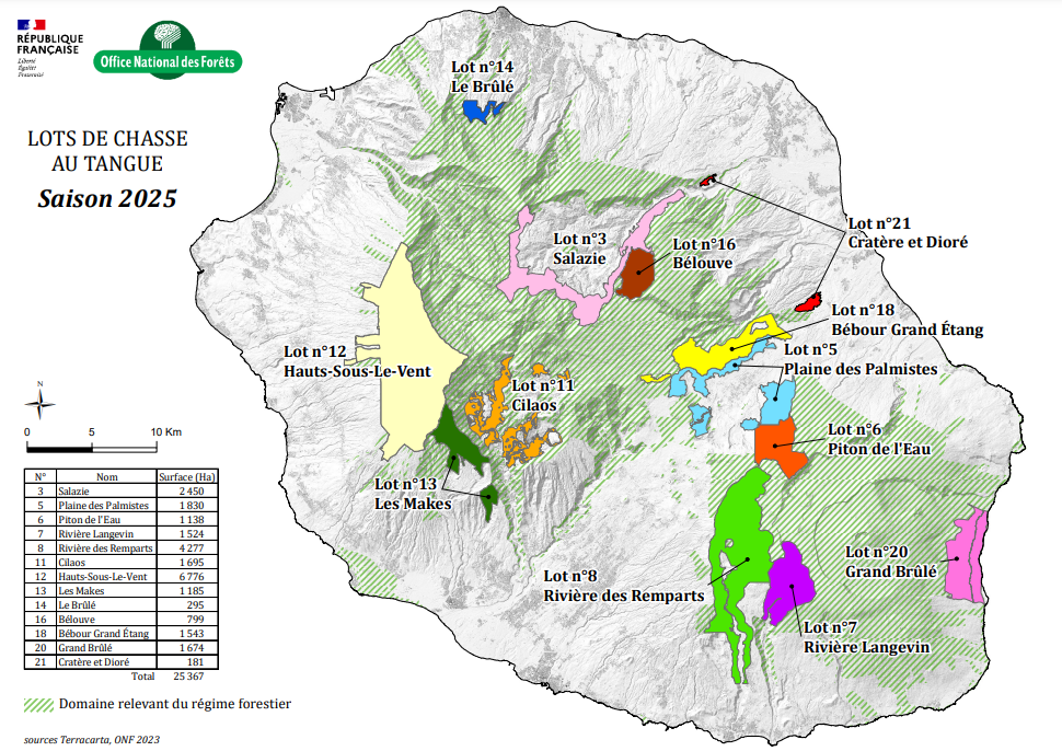 carte chasse tangue