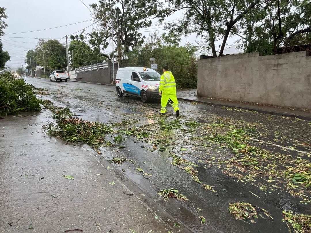 Ville de Saint-Pierre cyclone Garance