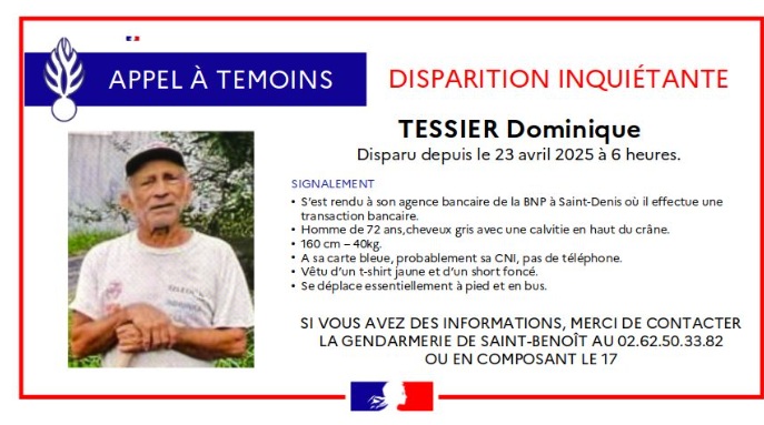 Disparition inquiétante