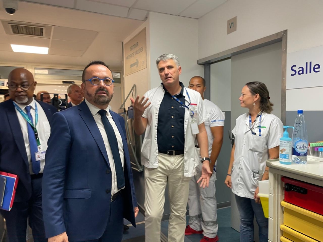 Le ministre de la Santé aux urgences du CHU Sud.