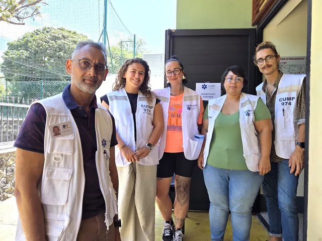 L'équipe du poste d’urgence de la cellule d’urgence médico-psychologique (CUMP) au service des victimes et des témoins de l'accident de rallye de Saint-Joseph.