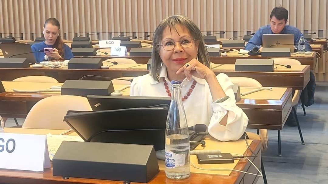 Marie-Lyne Champigneul, présidente de l'ONG Kartyé Lib à Genève.