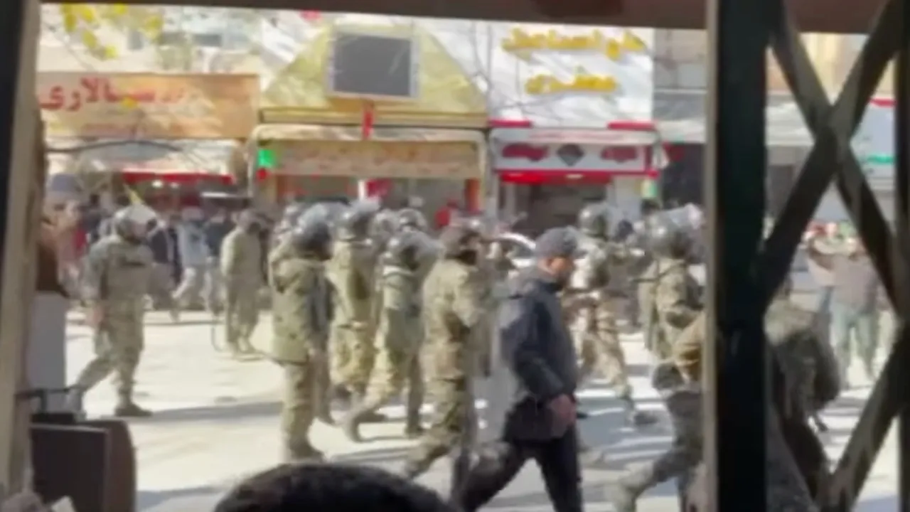 iran manif capture d'écran BBC