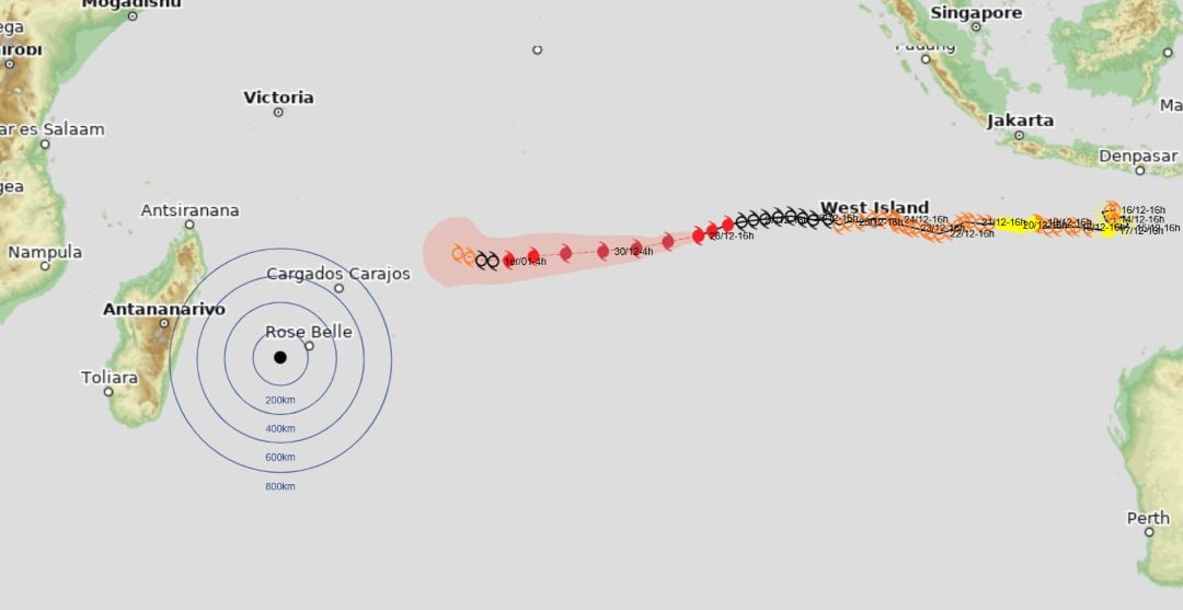 Le cyclone Grant à plus de 3.000 km de La Réunion.