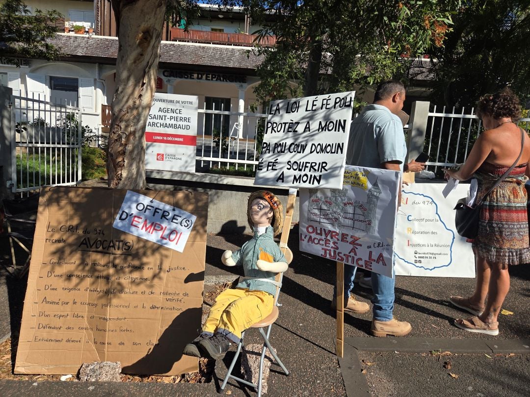 À Saint-Pierre, le collectif CRI 974 interpelle la justice.