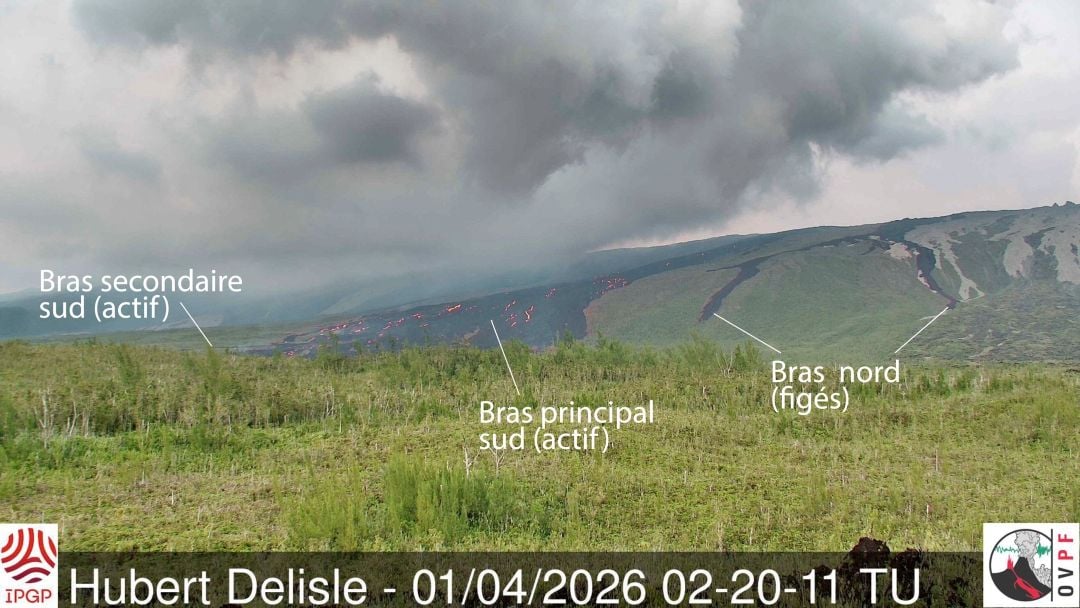 Bras secondaire coulée Piton de la Fournaise.