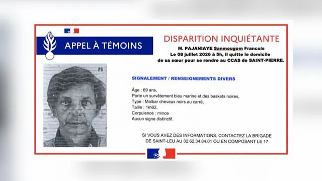 Disparition inquiétante Saint-Pierre