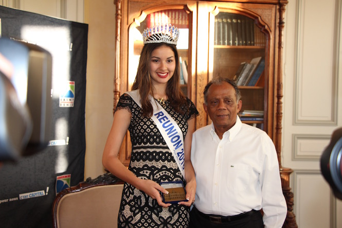 Le maire de Saint-Denis rencontre Miss Réunion