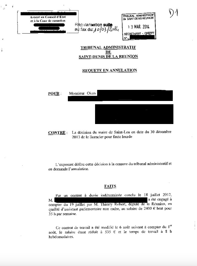 Thierry Robert accusé d'emploi fictif par son ancien attaché parlementaire