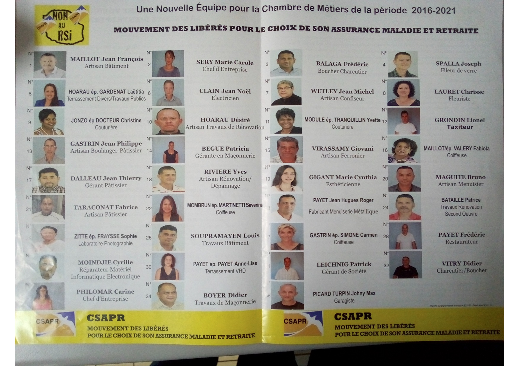 Élections à la CMA :