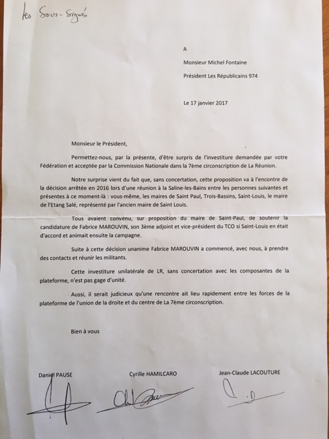 L'investiture des Républicains à Sandra Sinimalé interpelle plusieurs maires de la 7ème circonscription