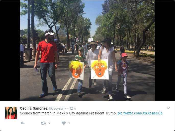 Des milliers de Mexicains dans la rue contre Trump