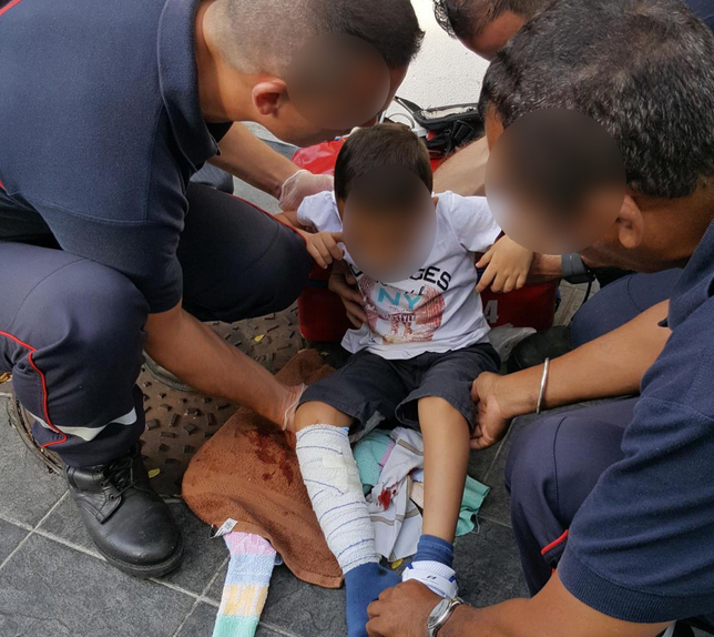 16 points de suture pour un enfant de 4 ans, à cause d'un carrelage tranchant