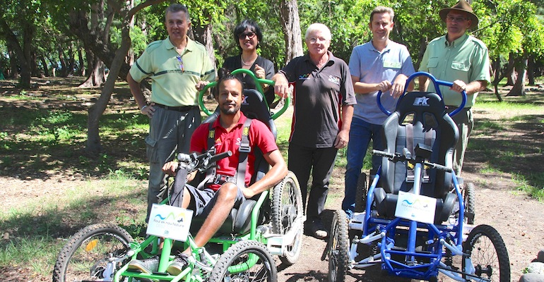 Étang Saint-Paul : une piste forestière pour handicapés en fauteuil électrique tout-terrain