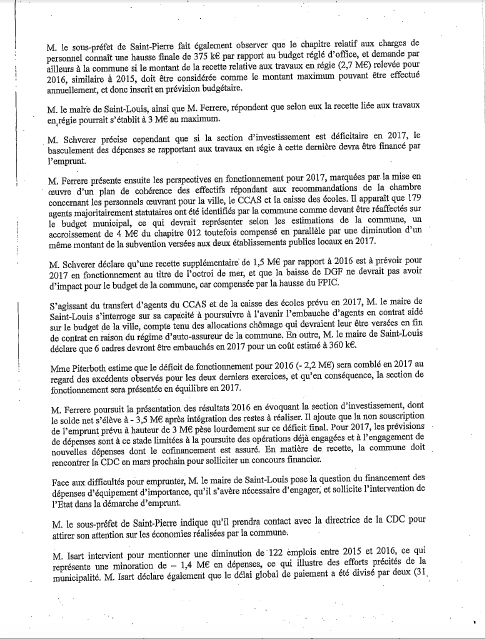 St-Louis : Quand la sous-préfecture n'est pas d'accord avec la Chambre régionale des comptes...