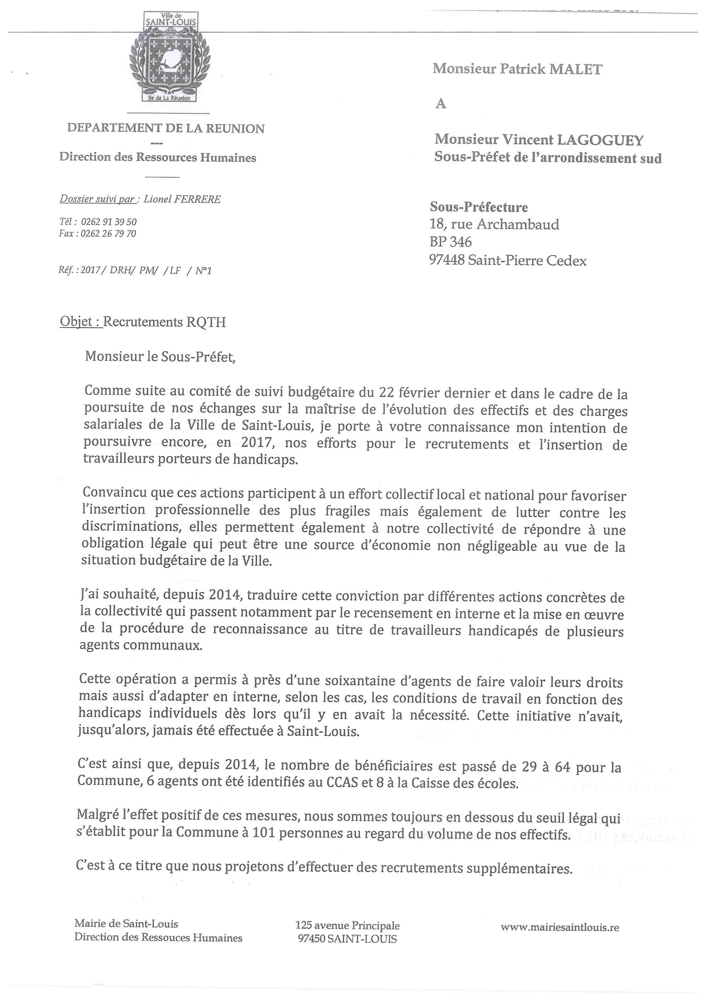 Saint-Louis souhaite recruter davantage de travailleurs porteurs de handicap