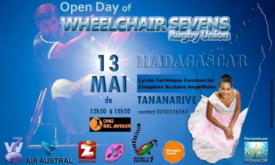 Le rugby à 7 en fauteuil en démonstration à Madagascar