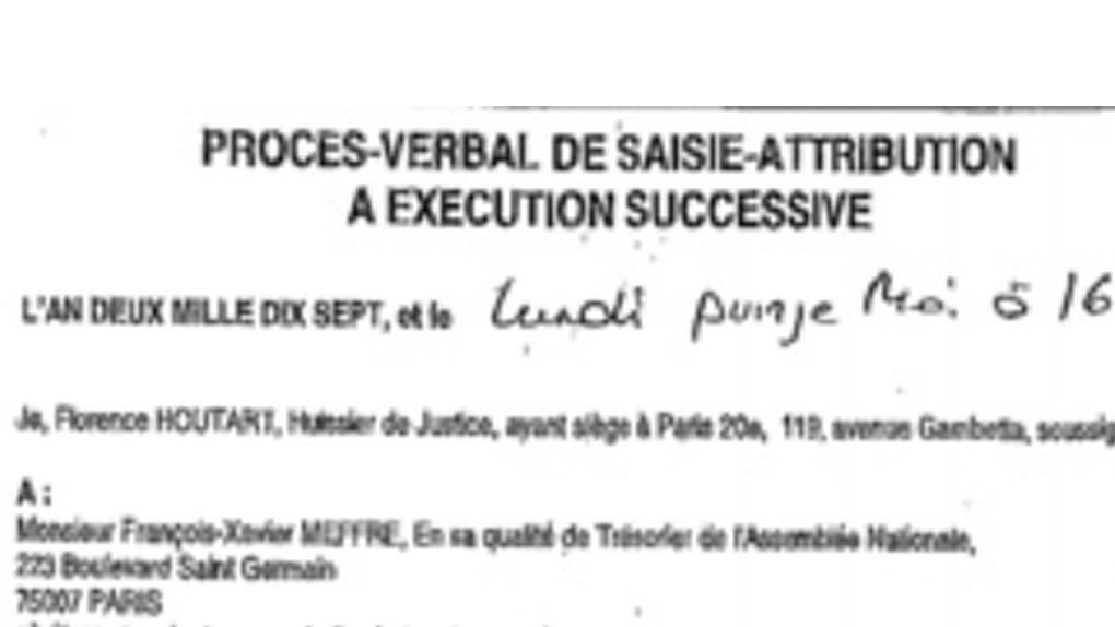 Un huissier a saisi les indemnités de député de Thierry Robert