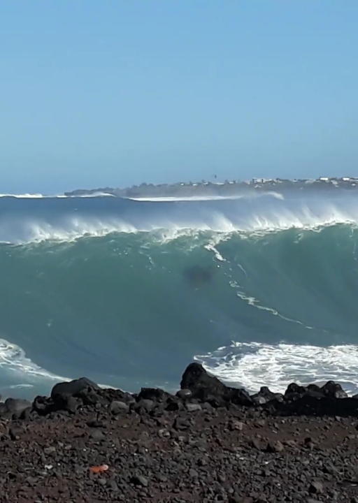 Vous avez filmé la force des vagues à Saint-Joseph