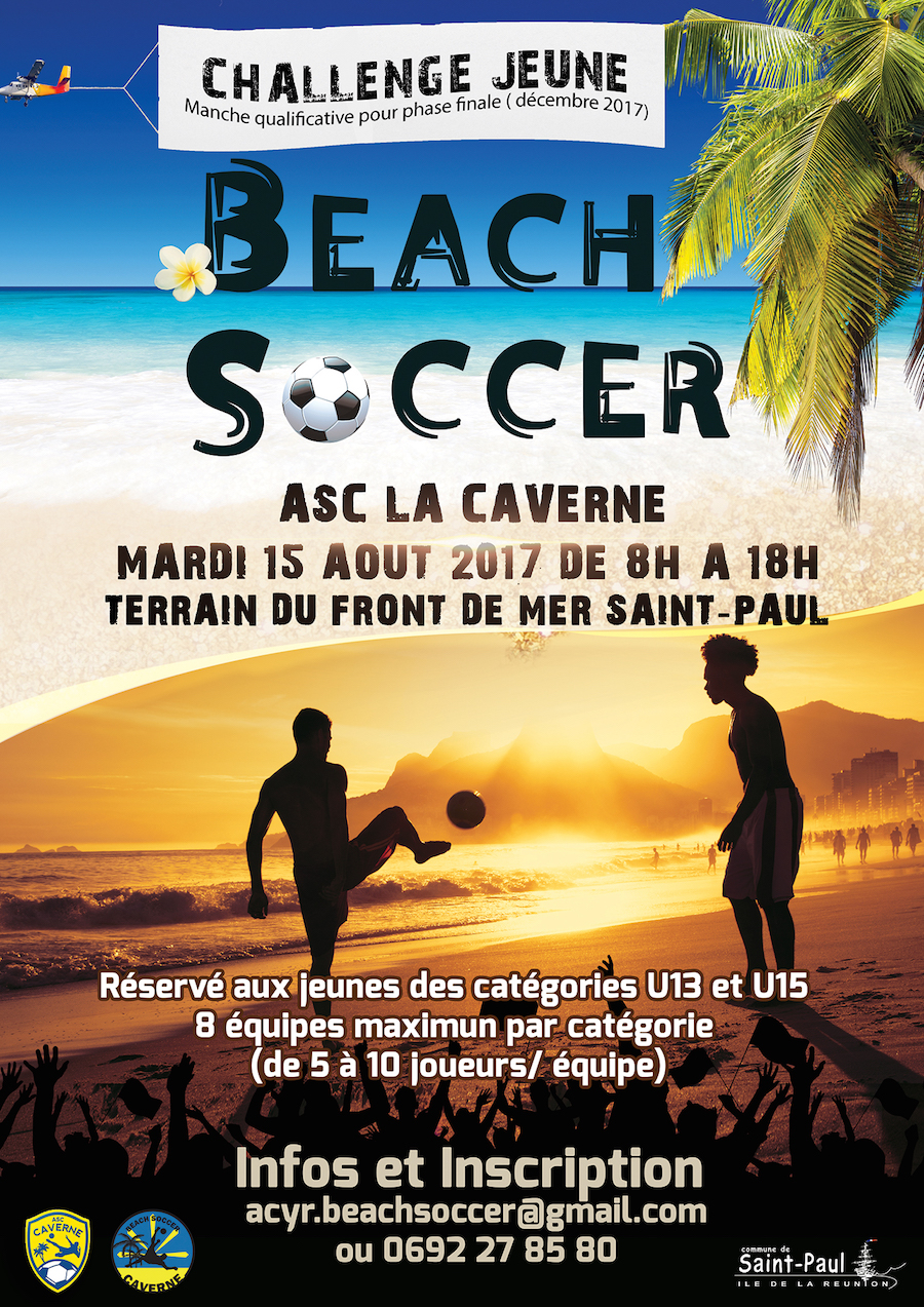 St-Paul: Tournoi de beach soccer ce mardi sur le front de mer