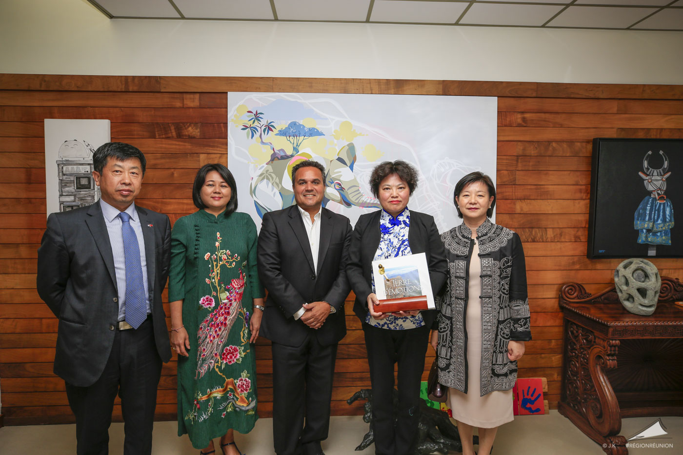 Gao Yuan Yuan en visite à la Région Réunion