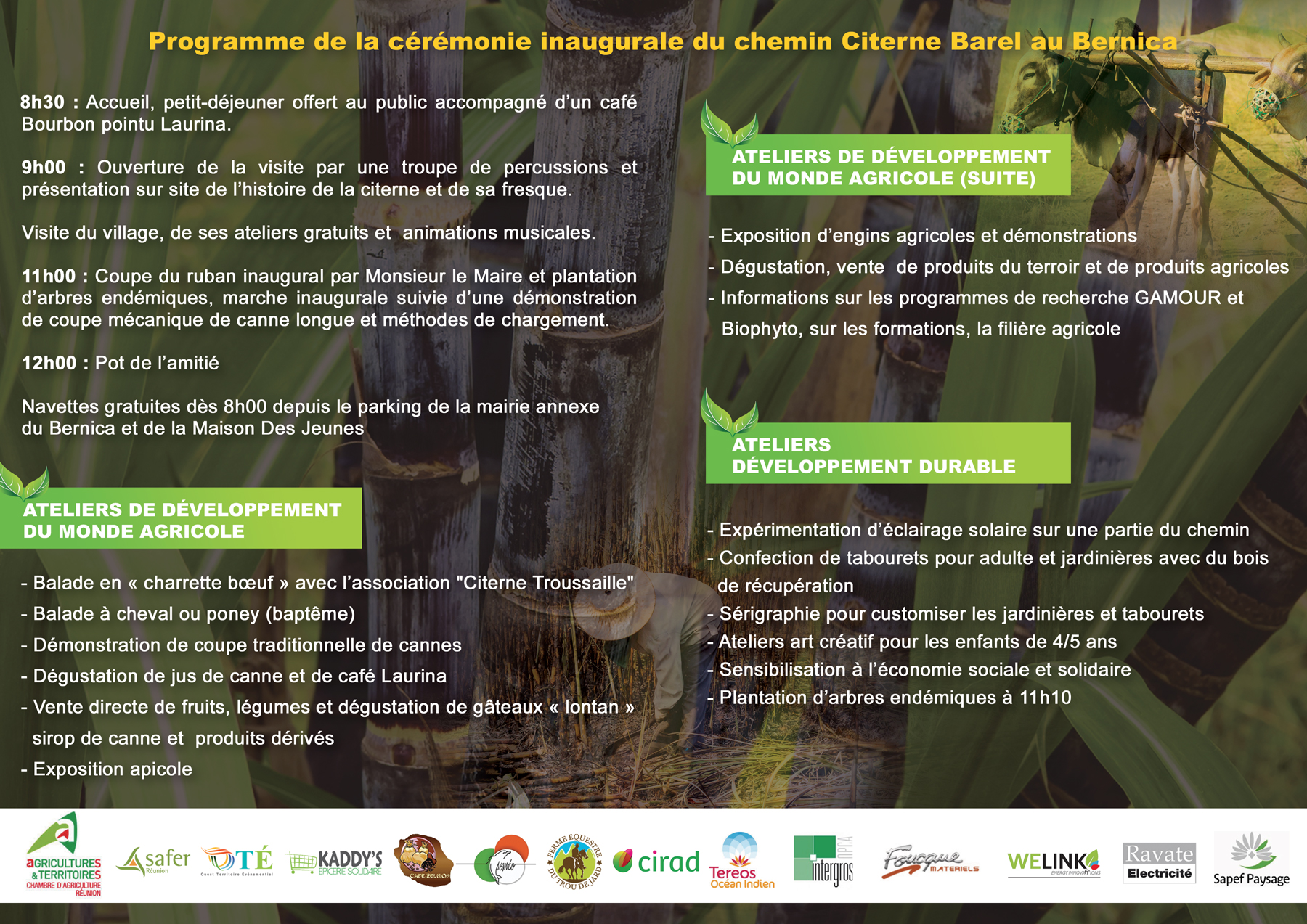 Cérémonie inaugurale du Chemin Barel au Bernica