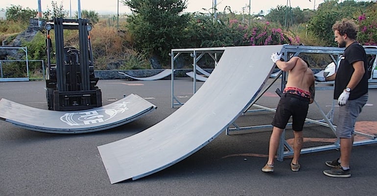 Plateau Caillou : Le skate-park en travaux