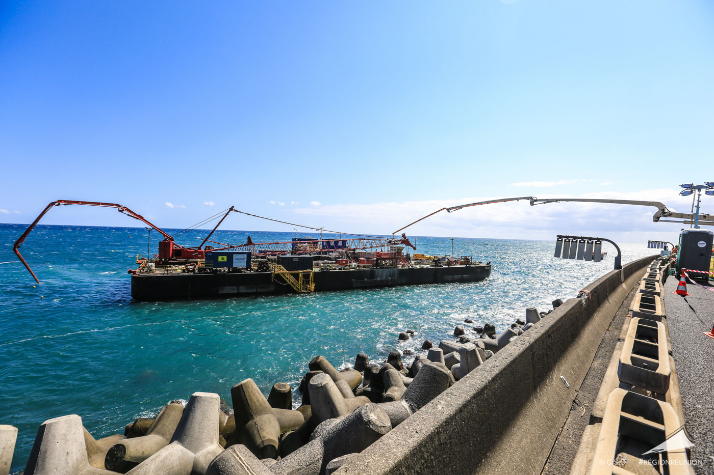 NRL : le bétonnage de la pile 32 en photos