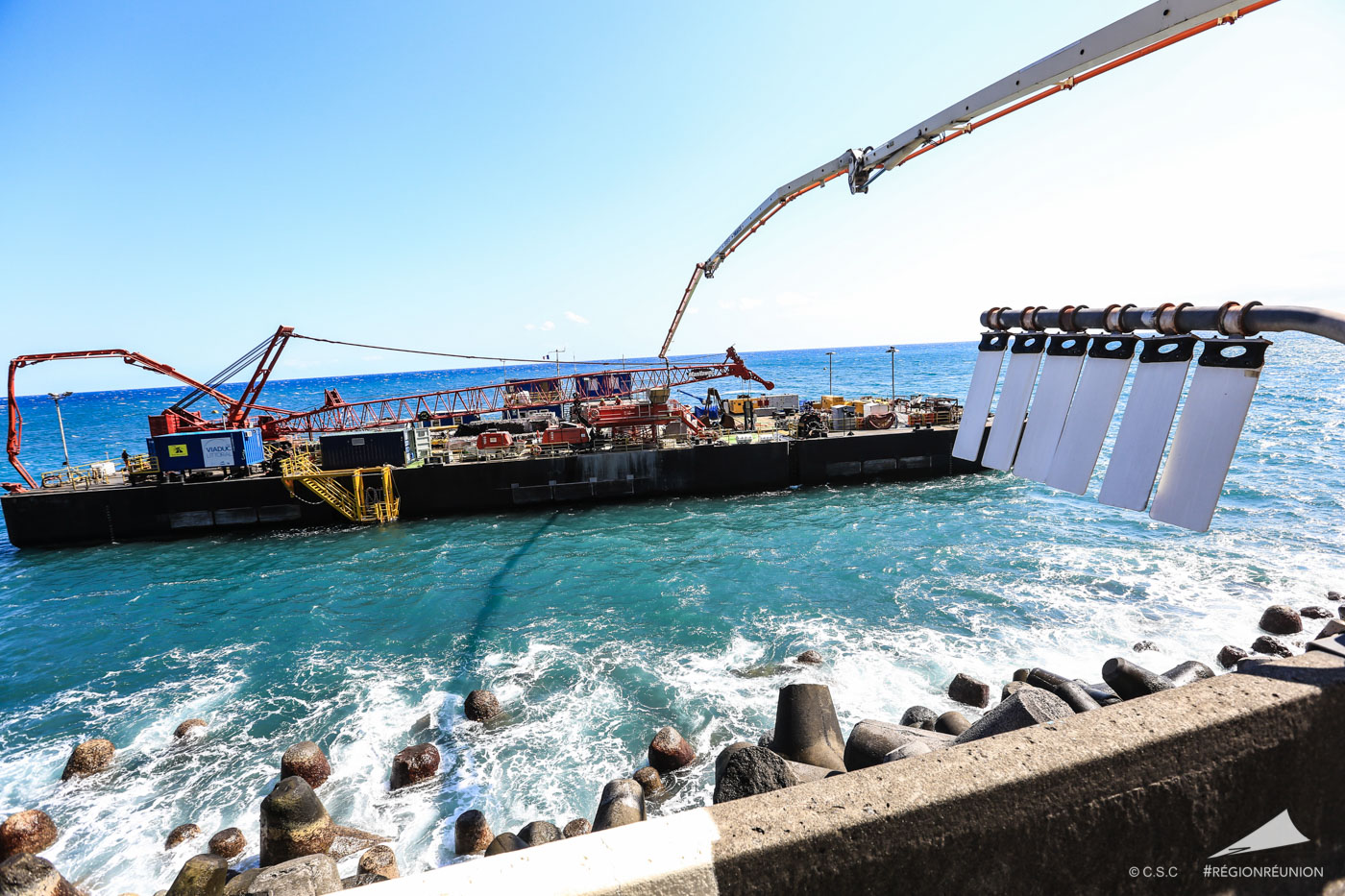 NRL : le bétonnage de la pile 32 en photos