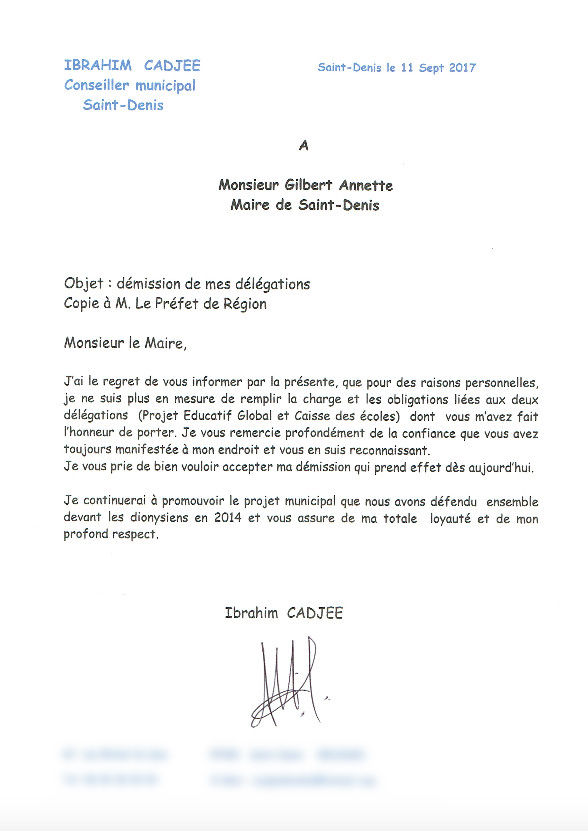 St-Denis : Démission d'un élu en protestation contre les propos de Gilbert Annette