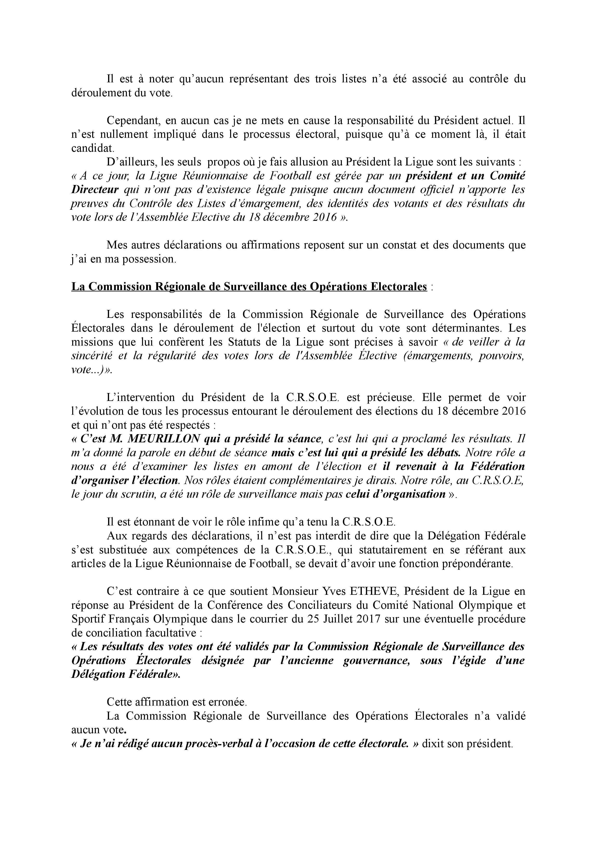 Convoqué devant le conseil de discipline, Yves Dupuy répond à Yves Ethève