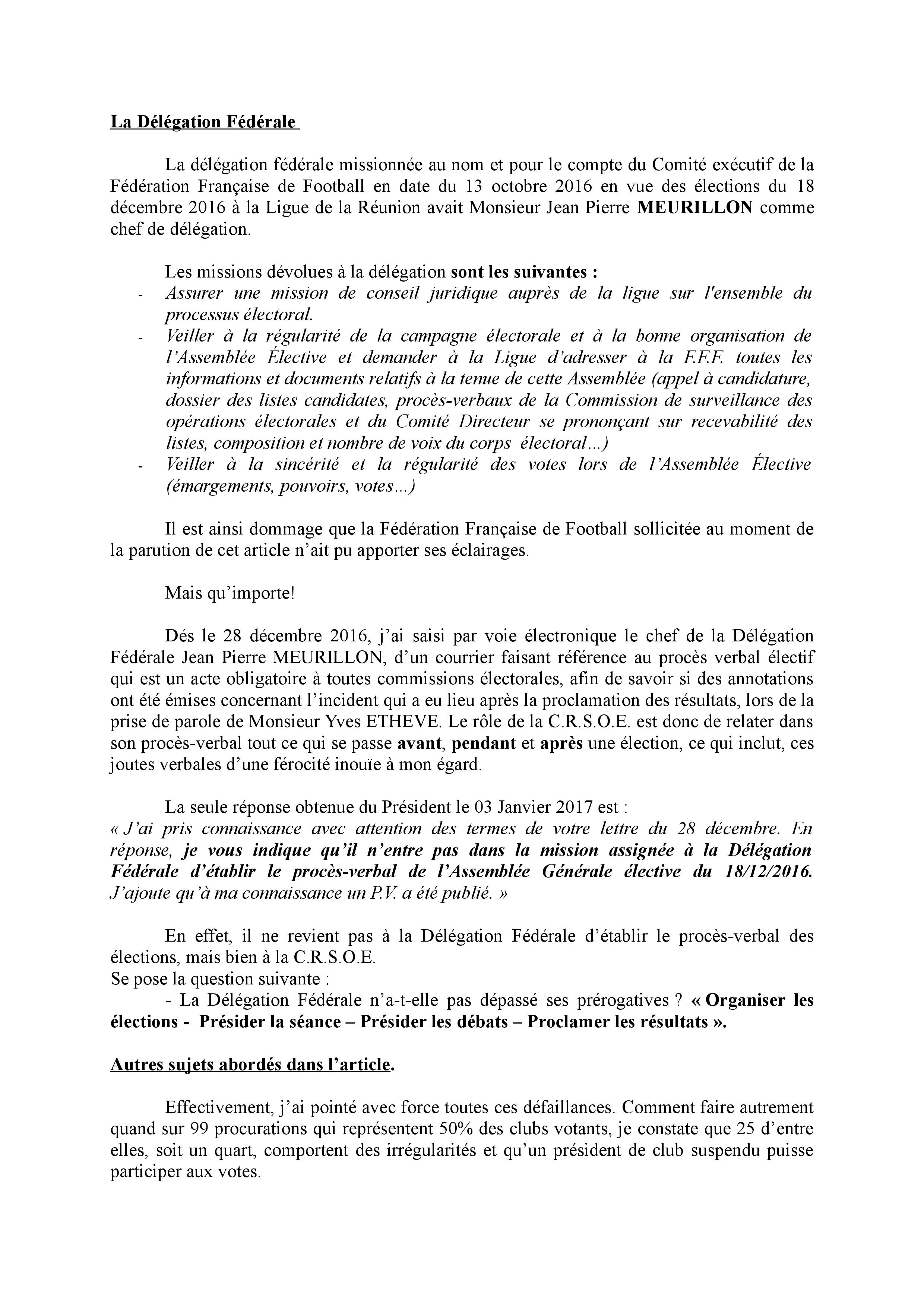 Convoqué devant le conseil de discipline, Yves Dupuy répond à Yves Ethève