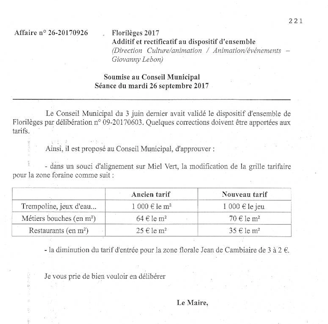 Baisse des entrées du parc floral de Florilèges :