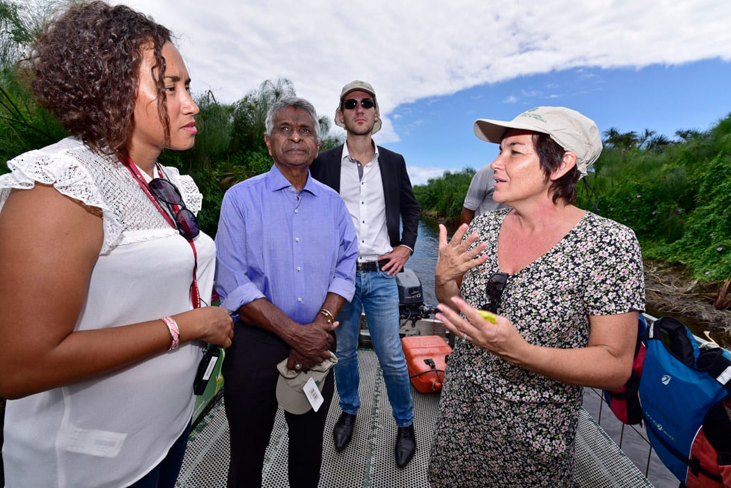 [PHOTOS] Avant Mafate, Annick Girardin en visite à l'Etang Saint-Paul