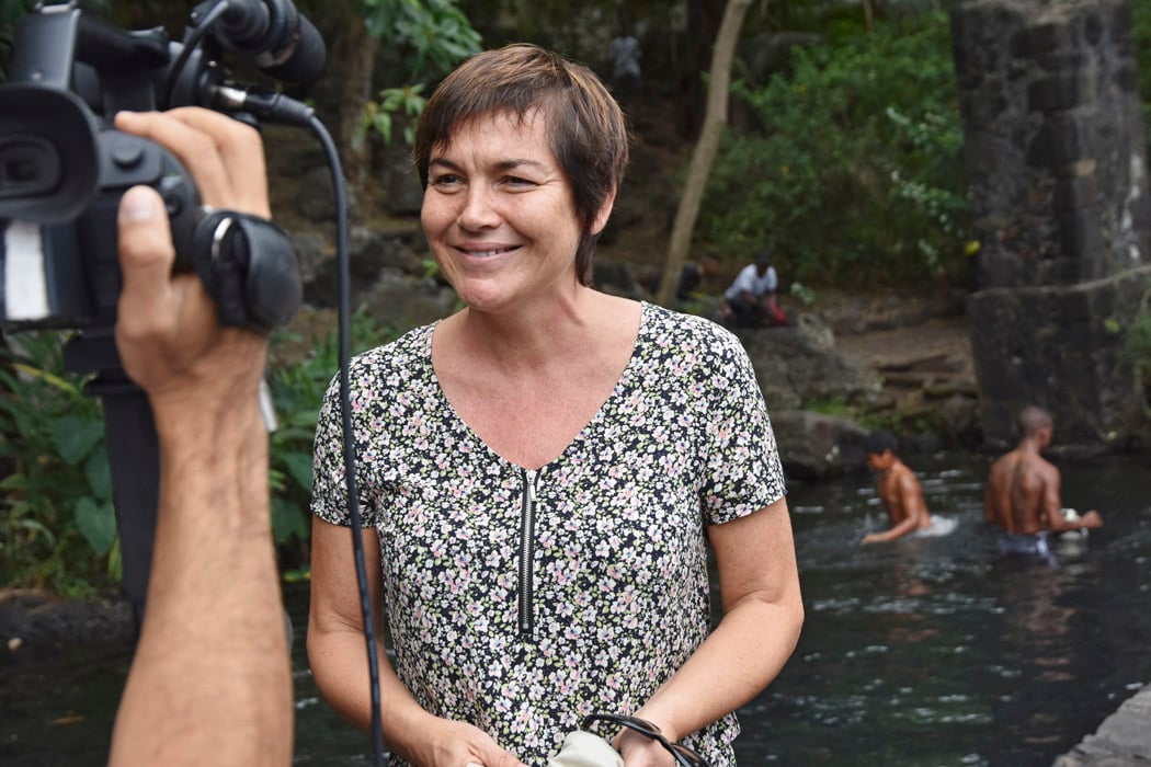 [PHOTOS] Avant Mafate, Annick Girardin en visite à l'Etang Saint-Paul