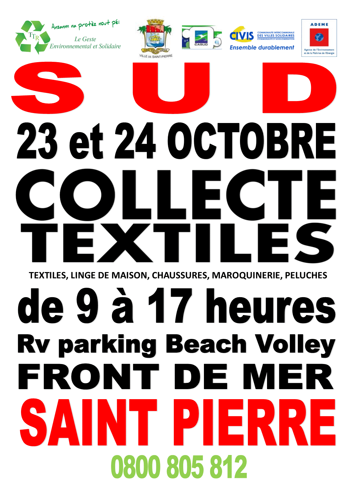 Ti Tang Récup: Prochaine collecte de textiles au Tampon les 26 et 27 octobre