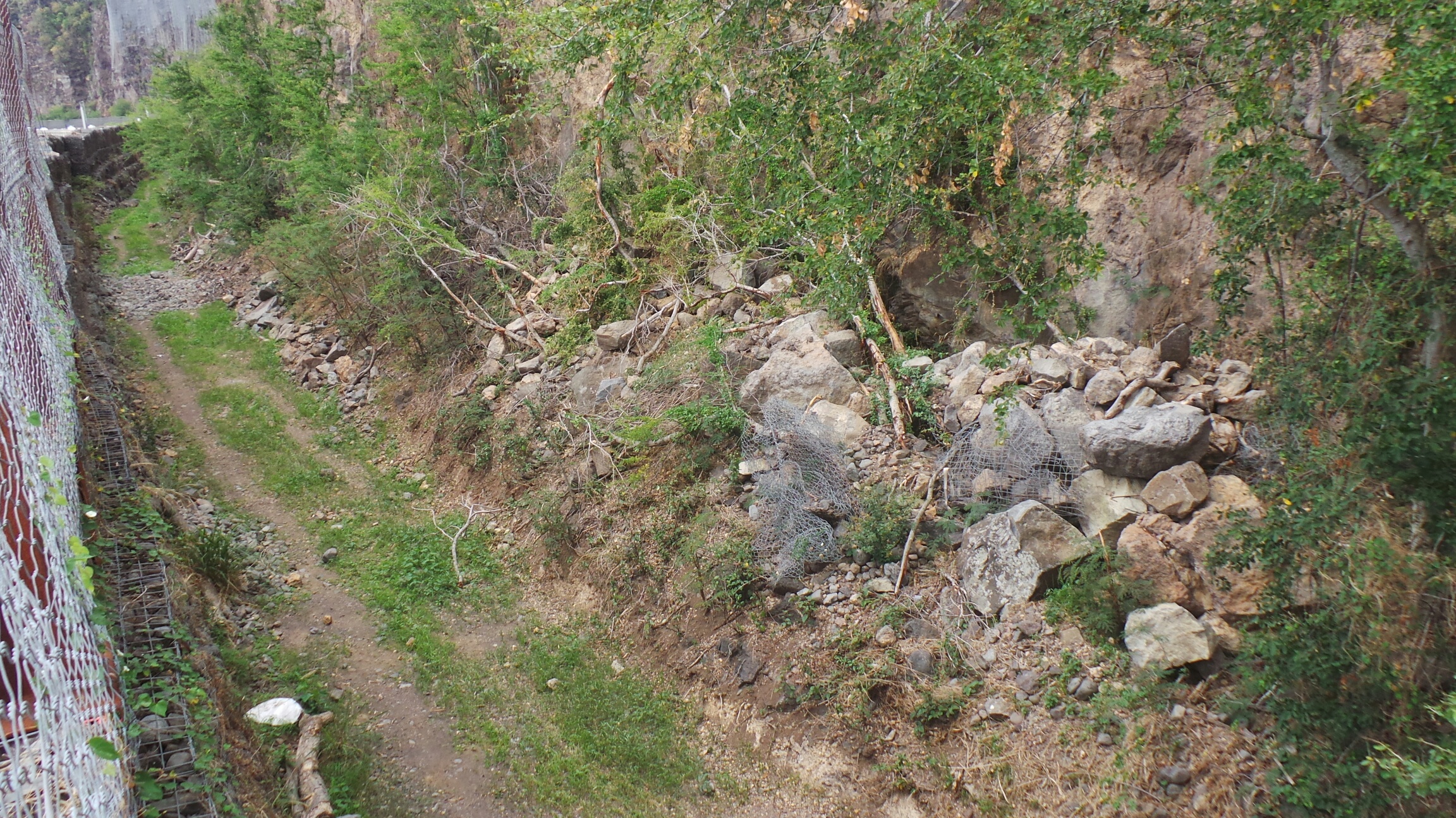 Route du littoral : Les photos de l'éboulis