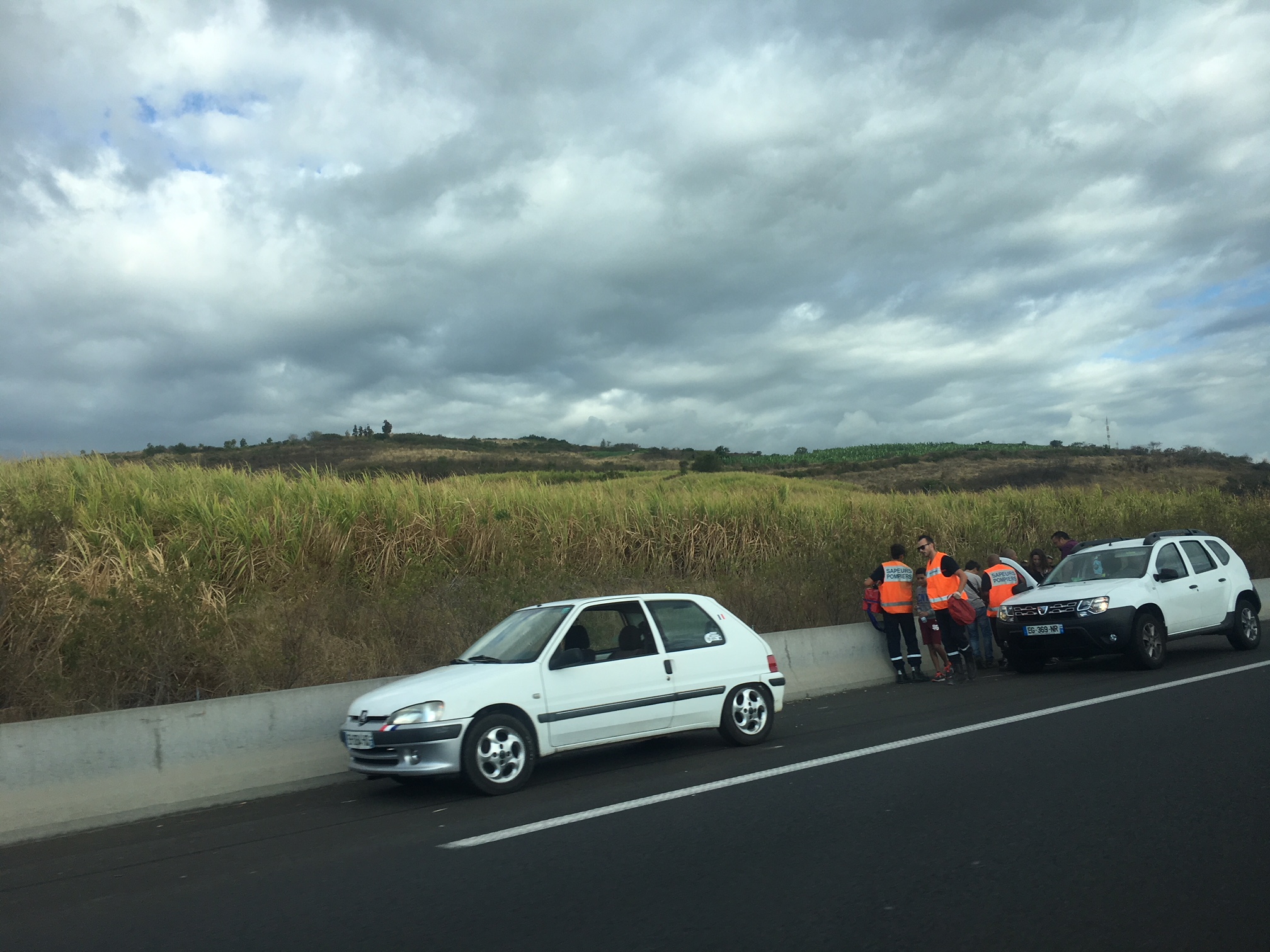 Accident sur la route des Tamarins