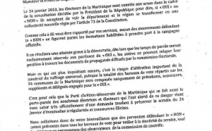 Martinique - Le 24 Janvier la démoncracie en danger