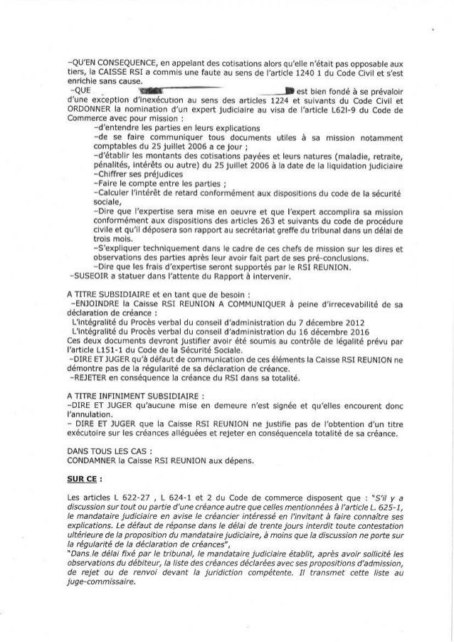 Tribunal de commerce: Un assuré gagne contre le RSI