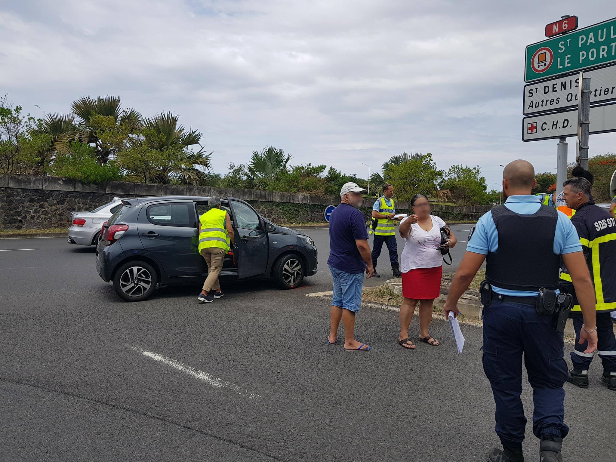 Ste-Marie : Un motard grièvement blessé dans une collision
