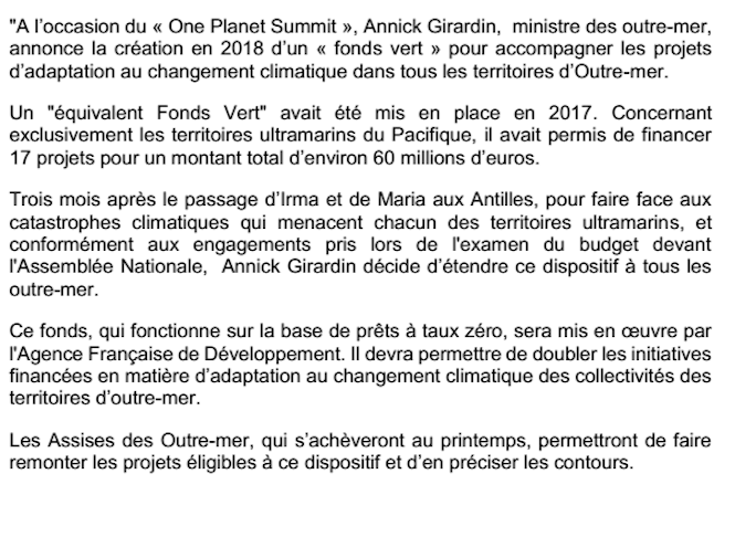 Changement climatique: Un 