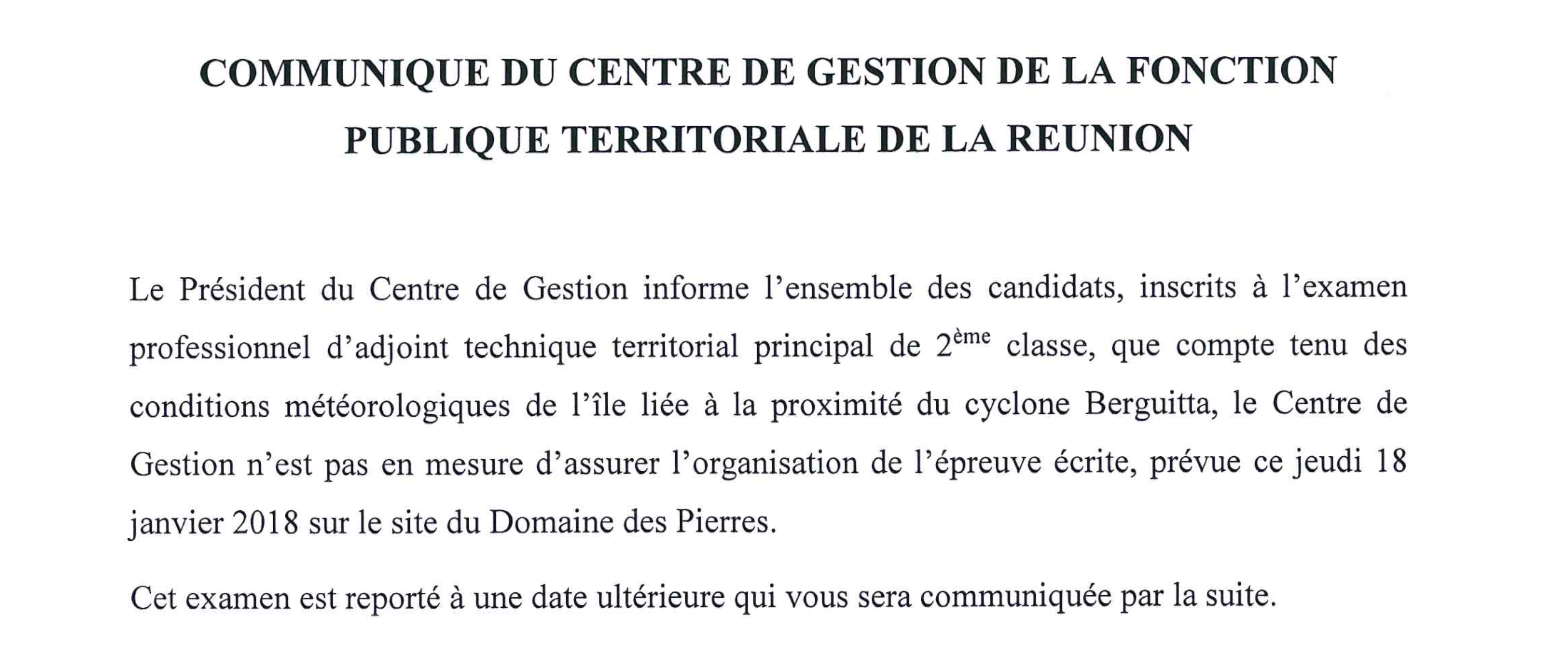 CDG: Le concours d’adjoint technique territorial principal de 2ème classe reporté