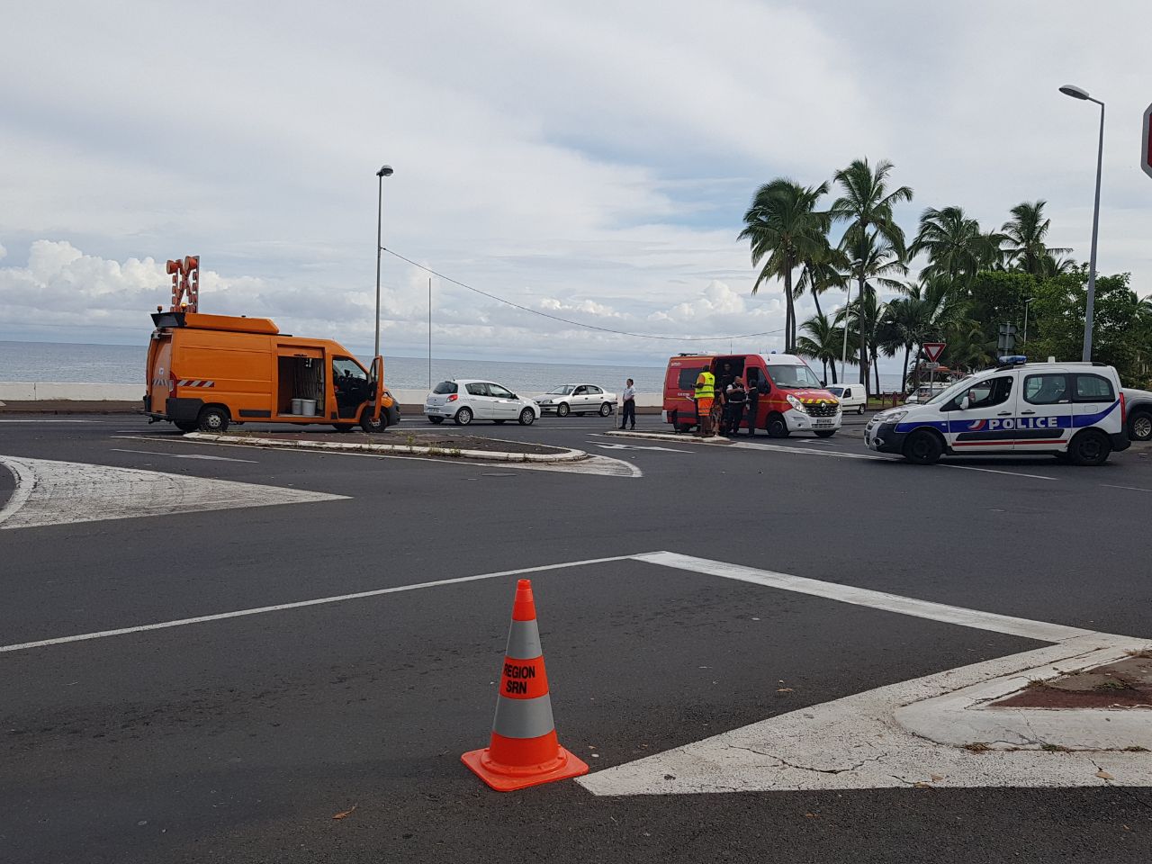 [PHOTOS] St-Denis : Collision entre un 4x4 et une moto 