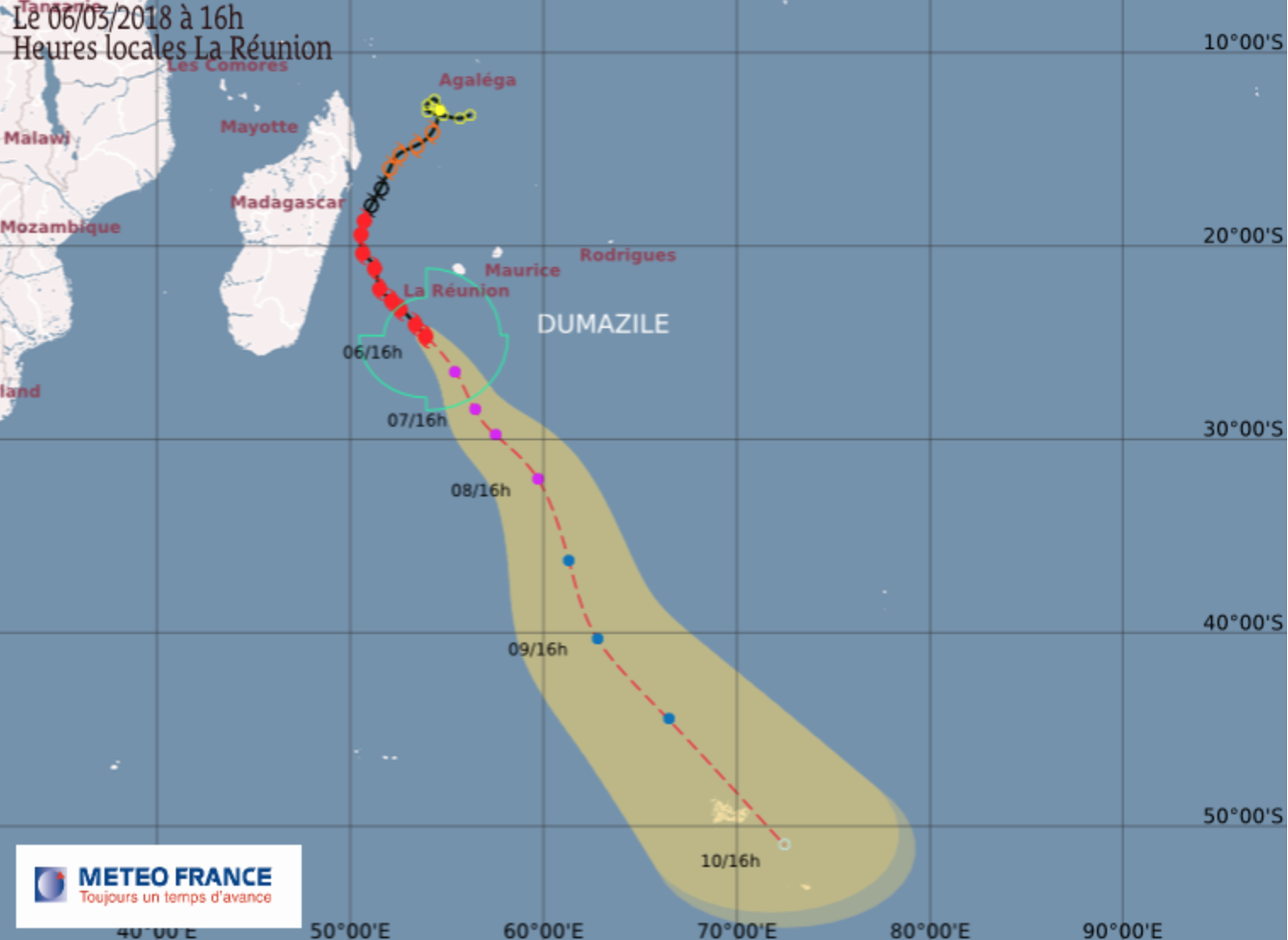 Dumazile à 400 km de La Réunion