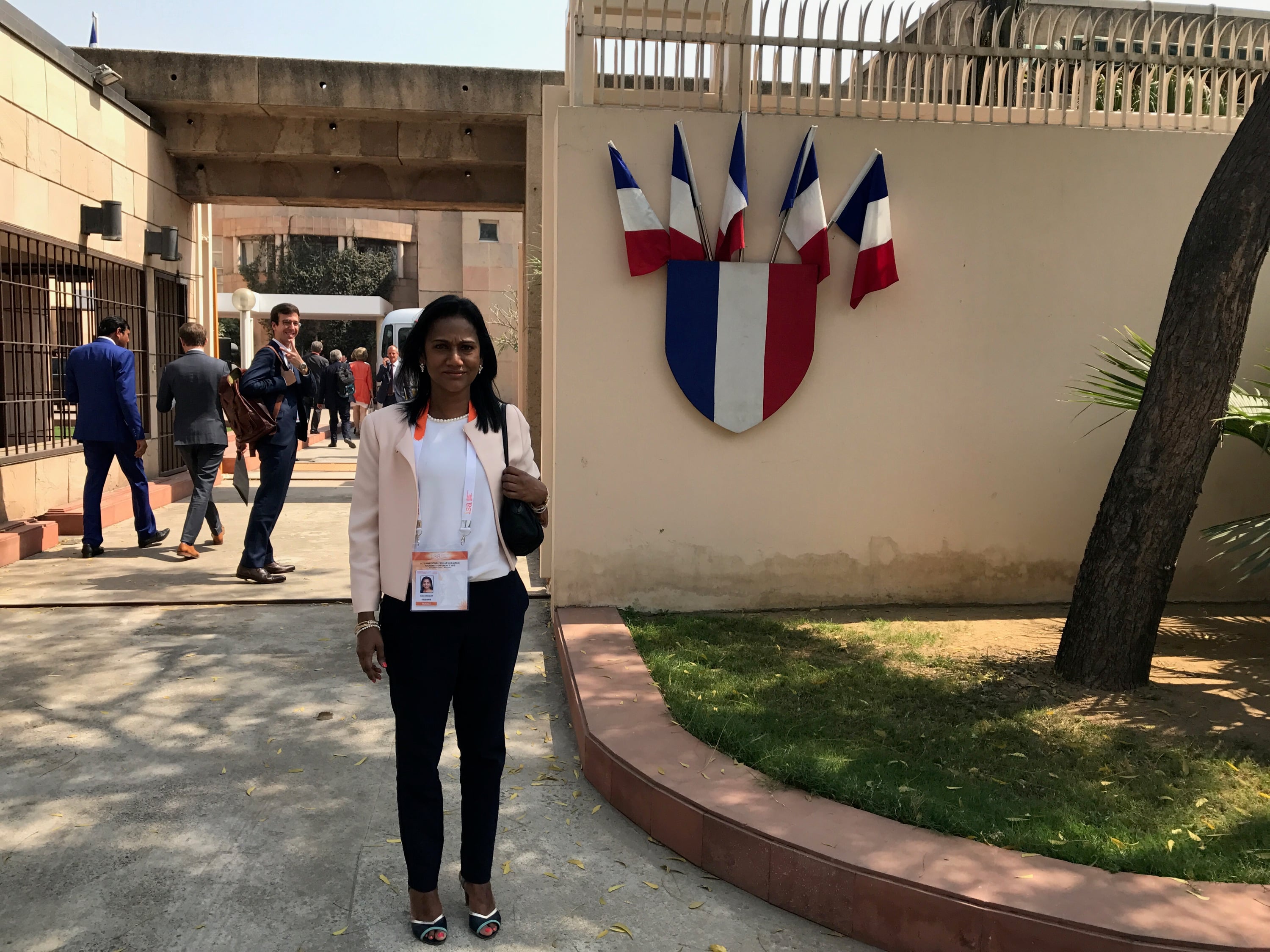 En Inde, Nadia Ramassamy assiste à l'International Solar Alliance