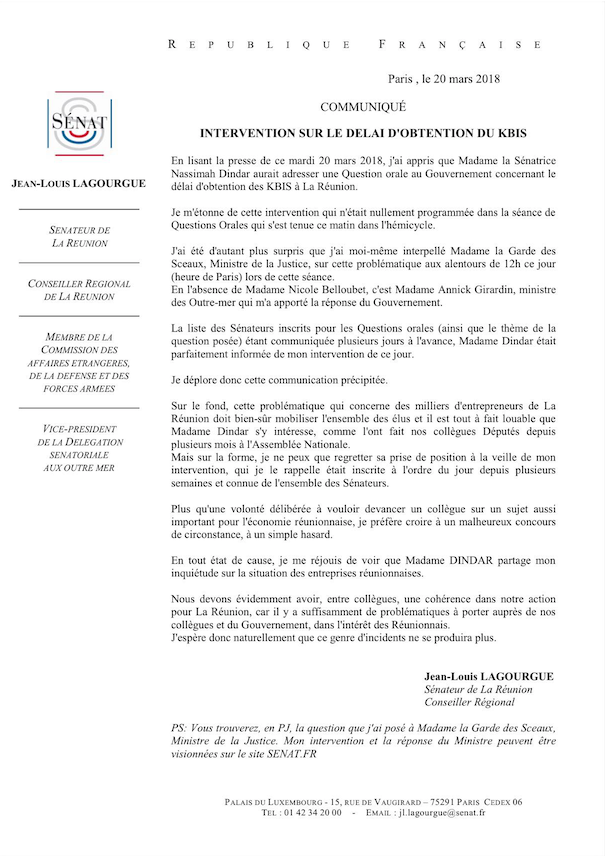Quand Jean-Louis Lagourgue mouche sa collègue sénatrice Nassimah Dindar...