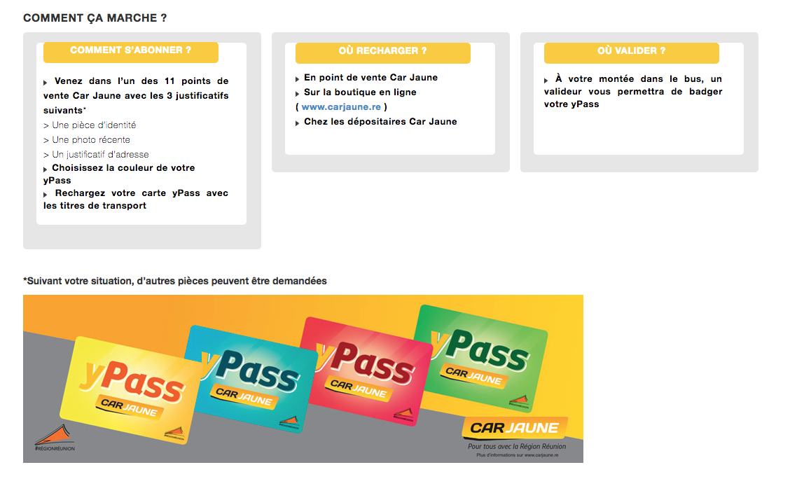 Avec Car Jaune yPass