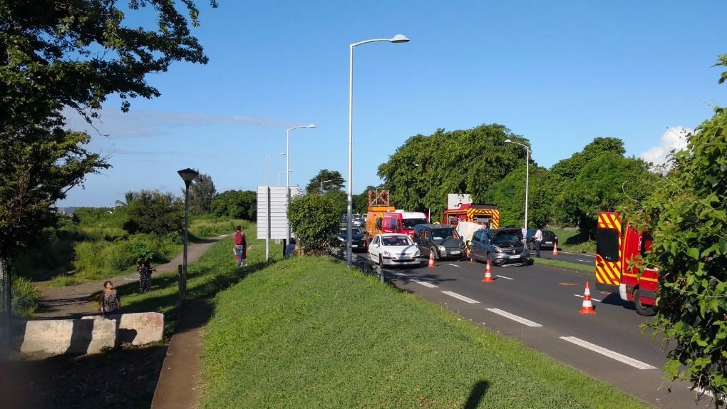 Carambolage sur le boulevard Sud : 4 véhicules impliqués