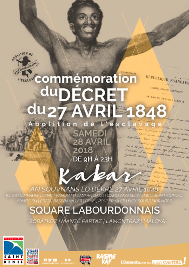 St-Denis: Commémoration du décret ayant aboli l'esclavage ce samedi